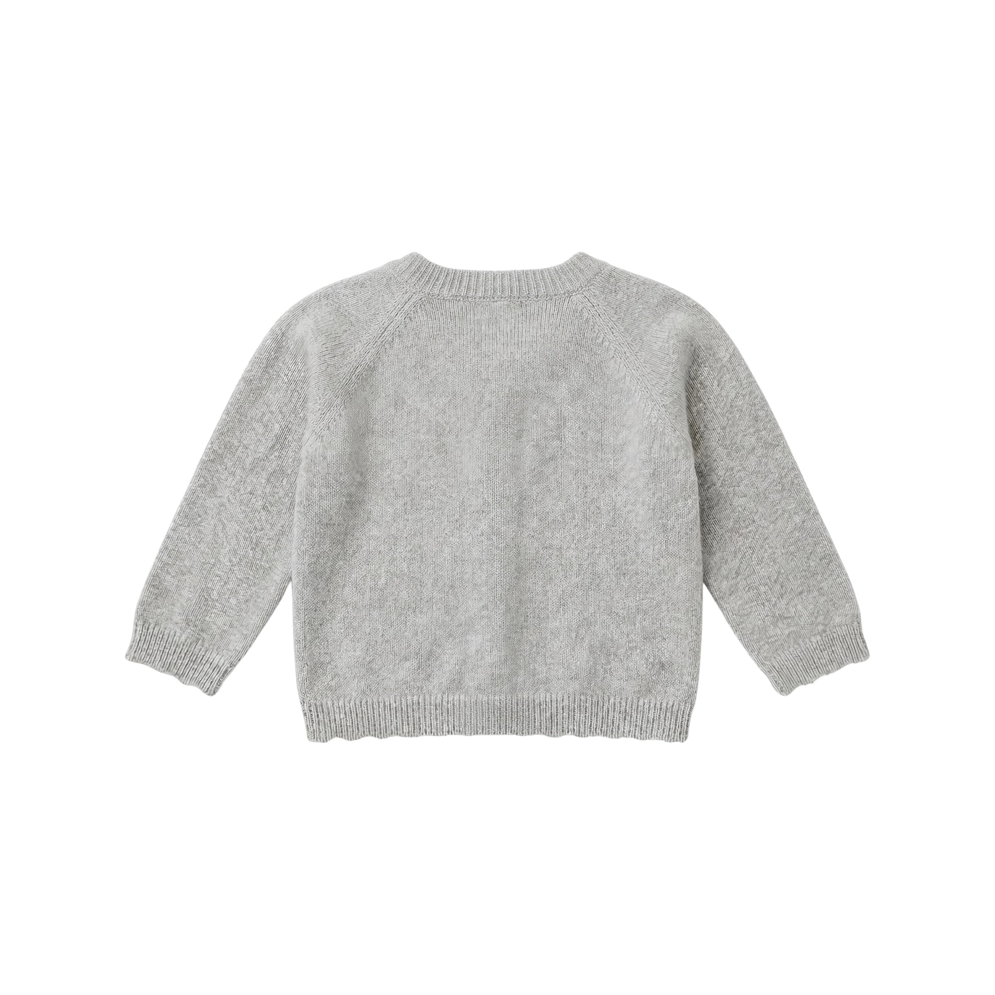 Cleo Cardigan — Grey Cashmere Baby Cardigan | Maison Leopolda