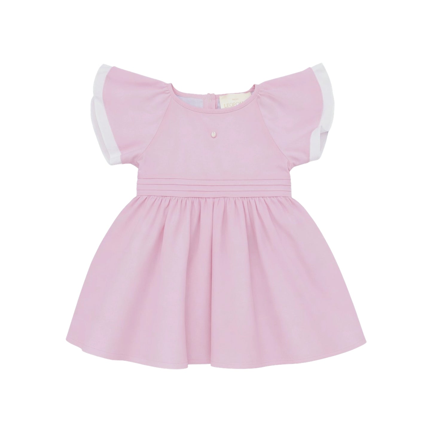 Maison Leopolda Delphine girls' dress with matching bloomers in organic cotton — front view