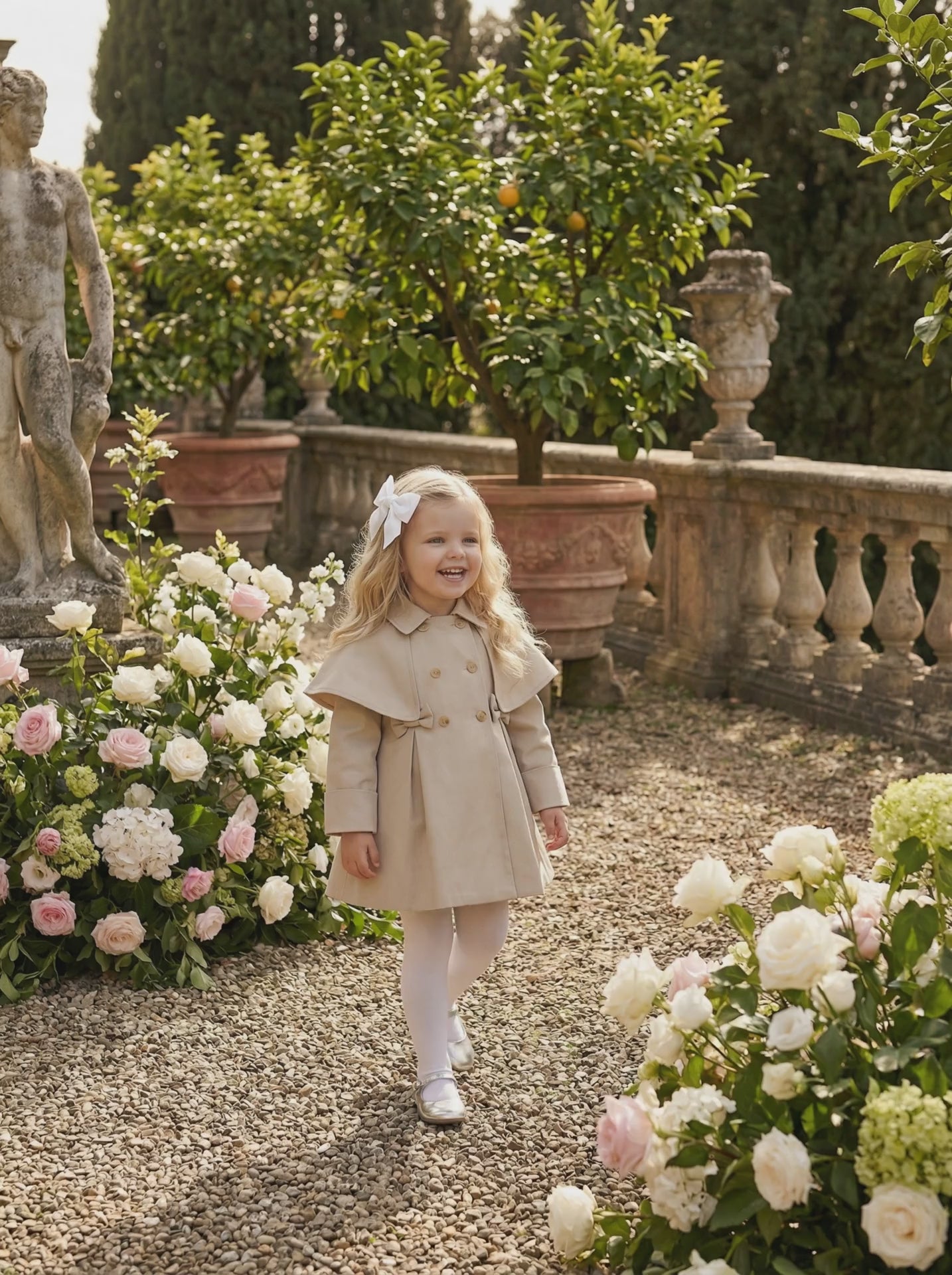 Alba Coat – Girls' Trench Coat | Maison Leopolda